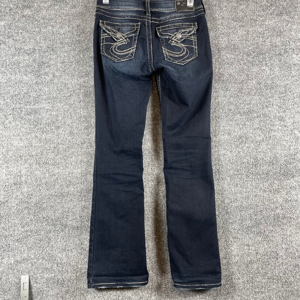 Silver Jeans eans Womens 28 Blue Suki Western Bootcut Dark Wash Denim 28x34 Mid